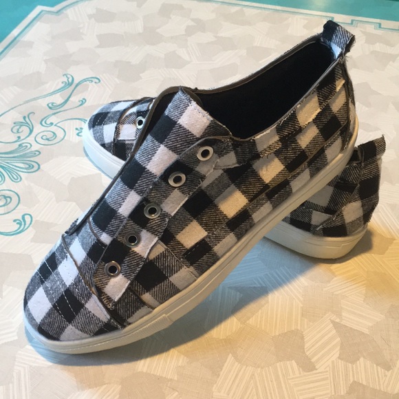 Shoes - Buffalo Check slip on Sneakers -NWOT